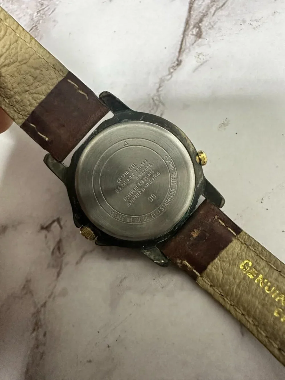 Vtg. Carriage Watch Women Bronze Tone Green Indiglo Dial Leather New Battery 8